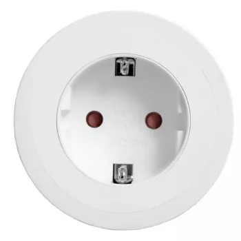 Įmontuojamas stalinis lizdas Bachmann PIX su 2 m maitinimo kabeliu, baltas, Ø 6,8 cm, aukštis 50 mm