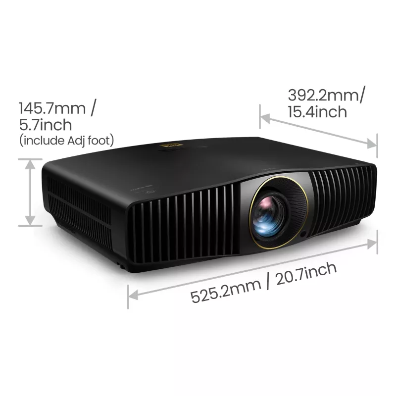 BenQ W5850 standartinio atstumo projektorius 2600 ANSI liumenų DLP UHD 4K (3840x2160) 3D juodas
