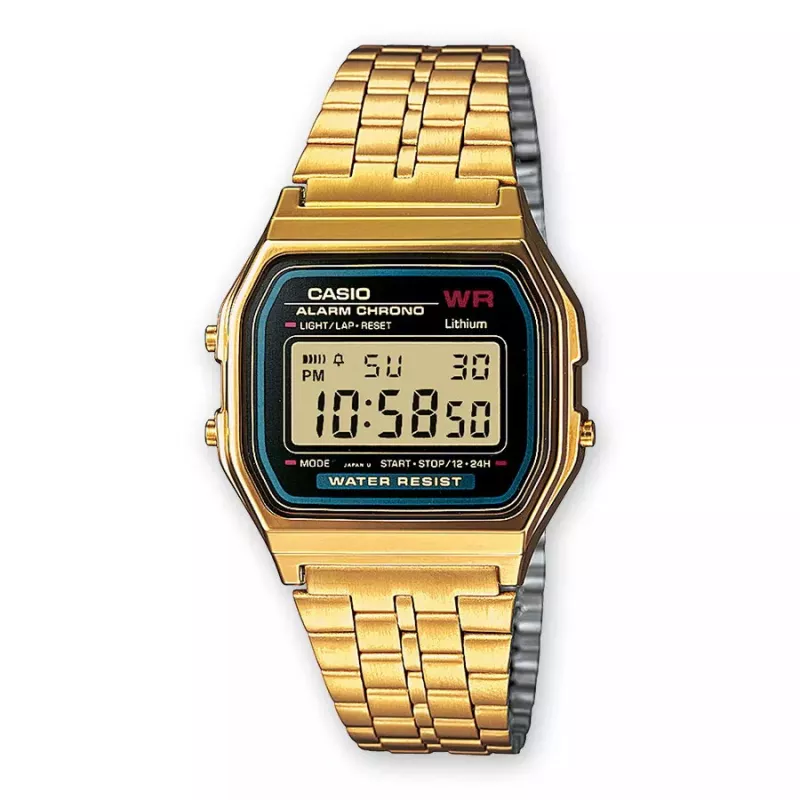 Rankinis laikrodis Casio A159WGEA-1EF auksinis sidabrinis