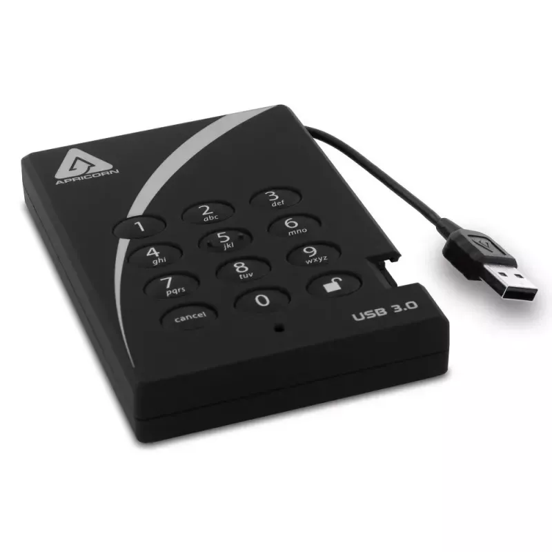 Išorinis kietasis diskas Apricorn 1TB USB 3.2 A25-3PL256-1000