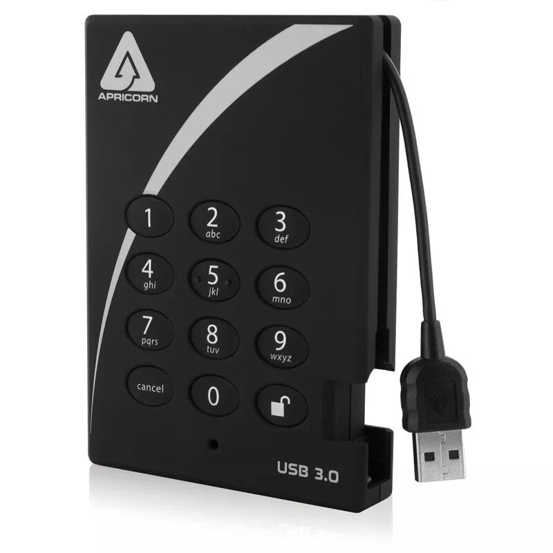 Išorinis kietasis diskas Apricorn 1TB USB 3.2 A25-3PL256-1000