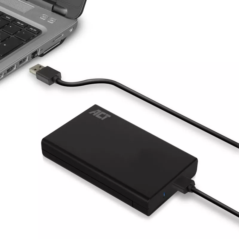 HDD/SSD korpusas ACT 2,5 colio SATA standžiojo disko korpusas be varžtų USB 3.2 Gen1