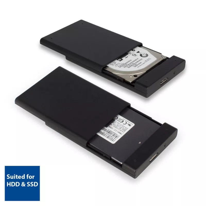 HDD/SSD korpusas ACT 2,5 colio SATA standžiojo disko korpusas be varžtų USB 3.2 Gen1
