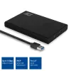 HDD/SSD korpusas ACT 2,5 colio SATA standžiojo disko korpusas be varžtų USB 3.2 Gen1