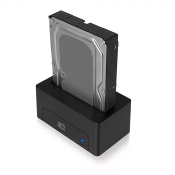 ACT 2,5 colio / 3,5 colio SATA HDD / SSD prijungimo stotelė USB 3.2 Gen1 juoda