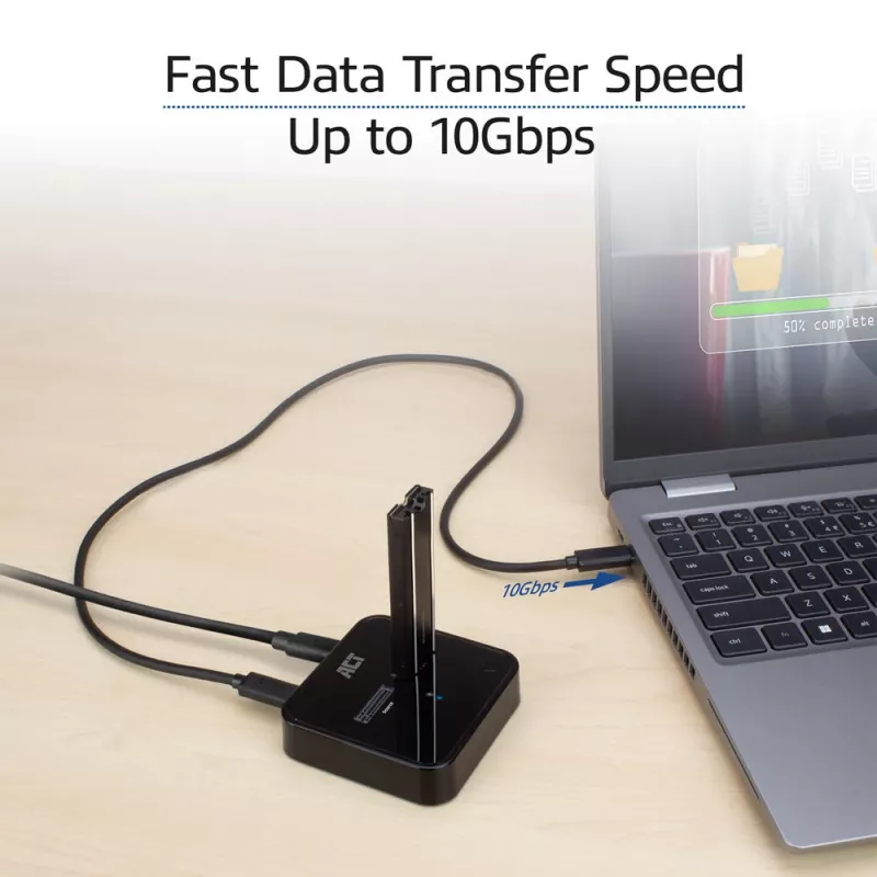 ACT M.2 NVMe/PCIe dviguba SSD prijungimo ir klonavimo stotelė, USB-C 3.2 Gen2