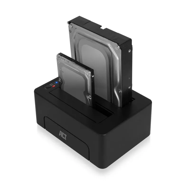 ACT 2,5 col. ir 3,5 col. SATA dviguba HDD/SSD prijungimo stotelė, USB 3.2 Gen1