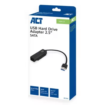 ACT USB adapterio laidas 2,5 colio SATA HDD/SSD AC1510 0,15 m juodas