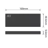 SSD korpusas ACT M.2 USB 3.2 Gen1 Juodas 5 Gbit/s