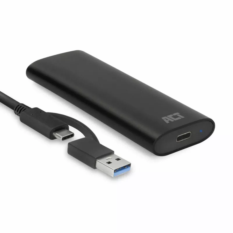 SSD korpusas ACT AC1615 USB-C M.2 NVMe PCIe 10 Gbit/s juodas