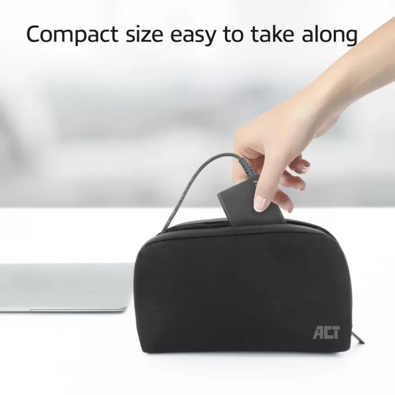 ACT USB-C nešiojamojo kompiuterio įkroviklis su Power Delivery profiliais 65W