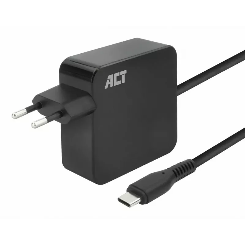 ACT USB-C nešiojamojo kompiuterio sieninis įkroviklis 65W su Power Delivery profiliais, 2 metrai