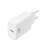 ACT kompaktiškas USB-C įkroviklis 20 W greitas įkrovimas vidaus universalus baltas