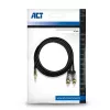 Garso kabelis ACT AC3605 1,5 m 3,5 mm į 2 x RCA juodas