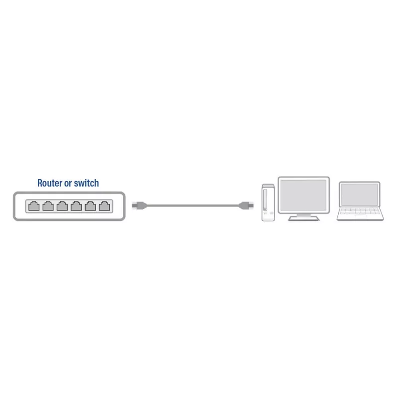 ACT Black 10.0 metro U/UTP, CAT6 jungiamasis kabelis su RJ45 jungtimis