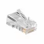 ACT modulinė CAT5E RJ-45 jungtis ACT AC4110 vyriška sidabrinė skaidri 10 vnt.
