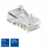 ACT modulinė CAT5E RJ-45 jungtis ACT AC4110 vyriška sidabrinė skaidri 10 vnt.