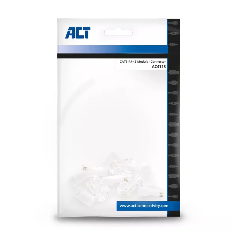 ACT modulinė RJ-45 jungtis CAT6 10 vnt.