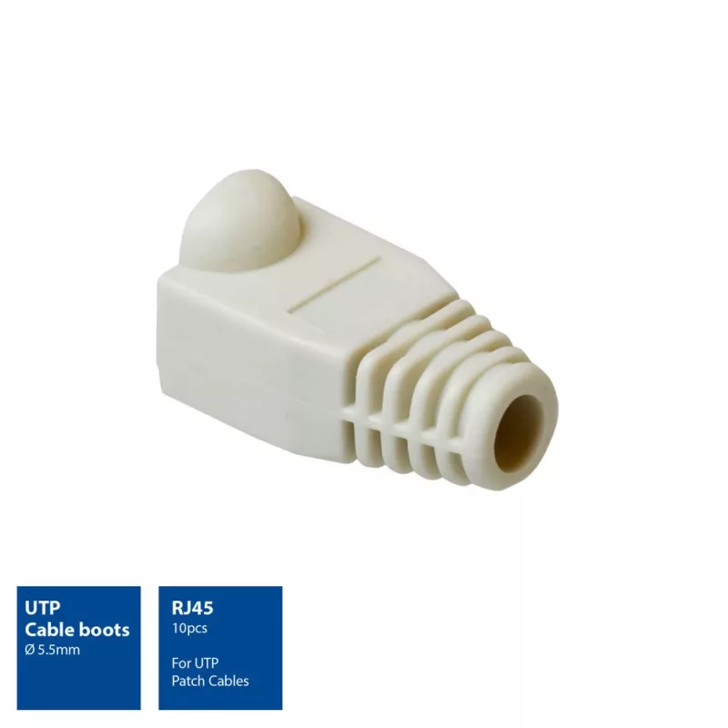 ACT UTP kabelio gaubteliai, RJ45, Kabelio gaubtelis, Pilka, RJ45, 10 vnt.