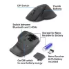 Belaidė daugiafunkcinė pelė ACT su Bluetooth arba USB-A imtuvu, 2400 DPI, tyliu spragtelėjimu, ekologiška