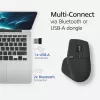 Belaidė daugiafunkcinė pelė ACT su Bluetooth arba USB-A imtuvu, 2400 DPI, tyliu spragtelėjimu, ekologiška