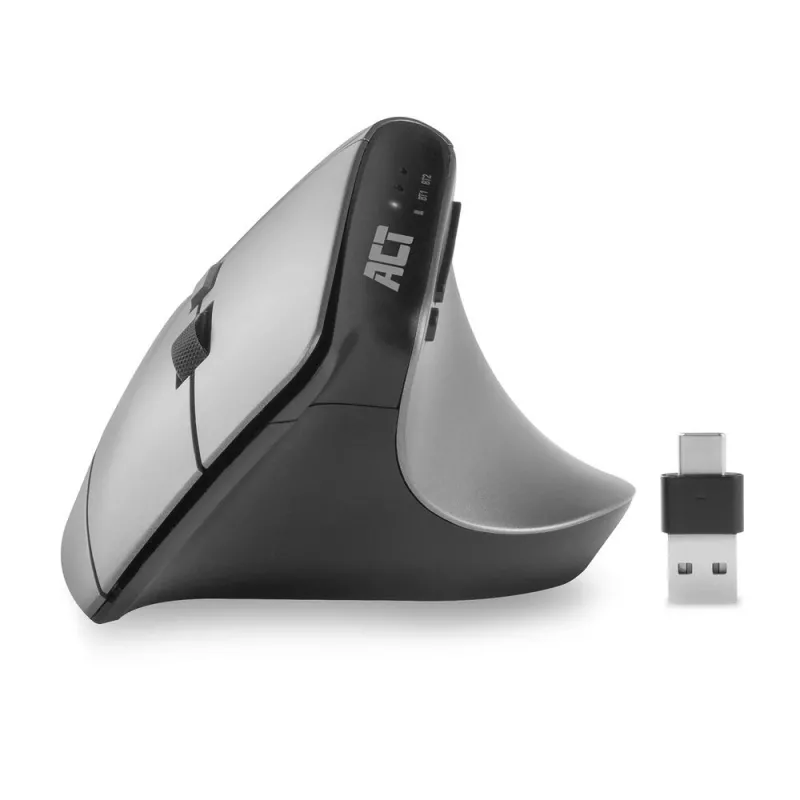 ACT belaidė ergonomiška pelė su Bluetooth ir USB-C/USB-A