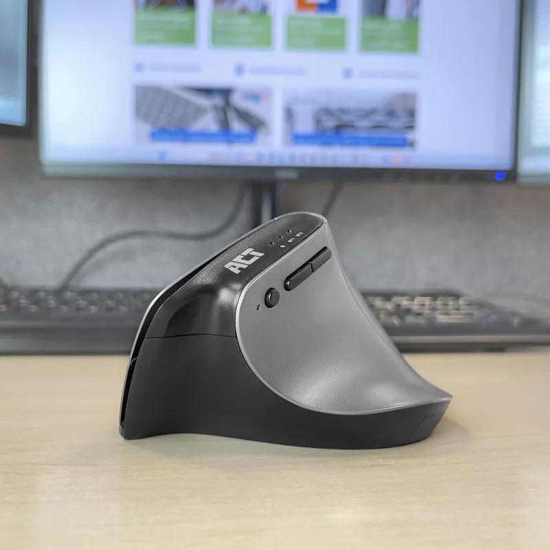 ACT belaidė ergonomiška pelė su Bluetooth ir USB-C/USB-A