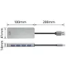 USB šakotuvas ACT AC6121 Type-A 5000 Mbit/s aliuminis