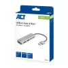 USB šakotuvas ACT AC6125 3.2 Gen 1 Type-A 5000 Mbit/s Pilkas