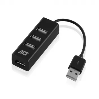 USB šakotuvas ACT AC6205 2.0 480 Mbit/s Juodas 0,12 m