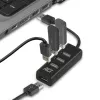 USB šakotuvas ACT AC6205 2.0 480 Mbit/s Juodas 0,12 m