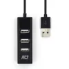 USB šakotuvas ACT AC6205 2.0 480 Mbit/s Juodas 0,12 m