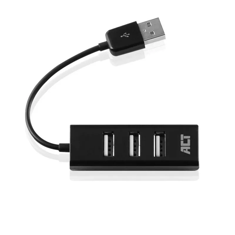 USB šakotuvas ACT AC6205 2.0 480 Mbit/s Juodas 0,12 m