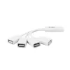 ACT USB šakotuvas 4 prievadų USB-A lankstus USB 3.2 Gen 1 baltos spalvos 480 Mbit/s