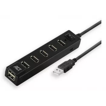 USB šakotuvas ACT AC6215 480 Mbit/s Juoda