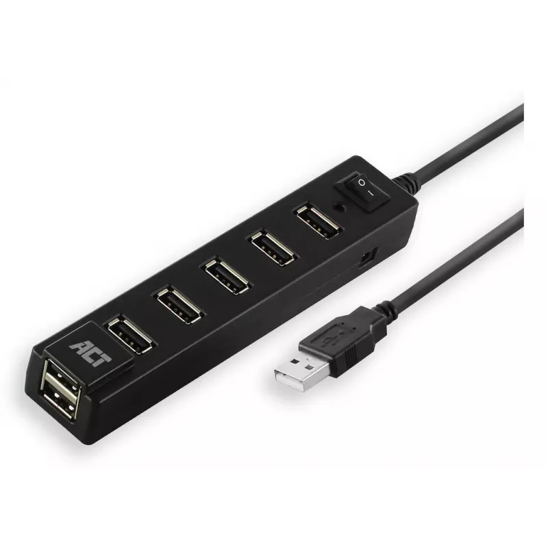 USB šakotuvas ACT AC6215 480 Mbit/s Juoda
