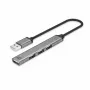 ACT AC6225 USB 2.0 šakotuvas 480 Mbit/s Pilkas Aliuminis