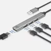 ACT AC6225 USB 2.0 šakotuvas 480 Mbit/s Pilkas Aliuminis