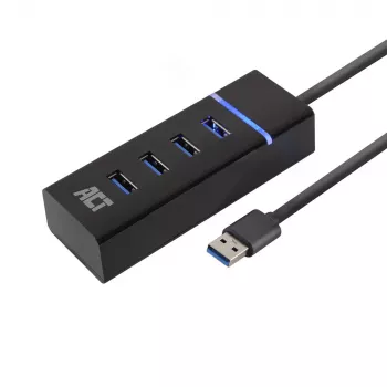 ACT AC6300 USB 3.2 Gen 1 šakotuvas Type-A 5000 Mbit/s juodas