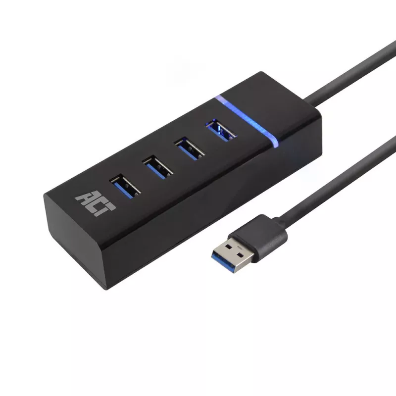 ACT AC6300 USB 3.2 Gen 1 šakotuvas Type-A 5000 Mbit/s juodas