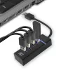 ACT AC6300 USB 3.2 Gen 1 šakotuvas Type-A 5000 Mbit/s juodas