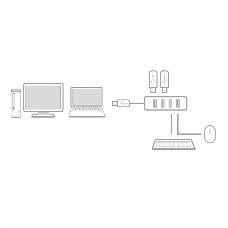 ACT AC6300 USB 3.2 Gen 1 šakotuvas Type-A 5000 Mbit/s juodas