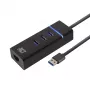 Dokų stotelė ACT AC6310 USB 3.2 Gen 1 laidinė juoda Ethernet