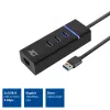 Dokų stotelė ACT AC6310 USB 3.2 Gen 1 laidinė juoda Ethernet