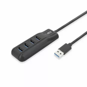 ACT AC6320 sąsajos šakotuvas USB 3.2 Gen 1 (3.1 Gen 1) Type-A 5000 Mbit/s Juoda