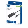 ACT AC6320 sąsajos šakotuvas USB 3.2 Gen 1 (3.1 Gen 1) Type-A 5000 Mbit/s Juoda