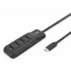 ACT AC6420 sąsajos šakotuvas USB 3.2 Gen 1 (3.1 Gen 1) Type-C 5000 Mbit/s juodas