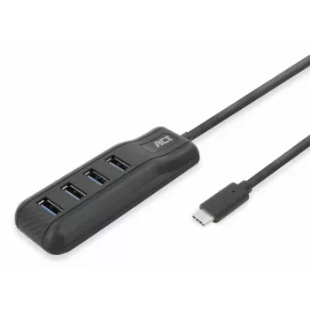 ACT AC6420 sąsajos šakotuvas USB 3.2 Gen 1 (3.1 Gen 1) Type-C 5000 Mbit/s juodas
