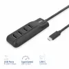 ACT AC6420 sąsajos šakotuvas USB 3.2 Gen 1 (3.1 Gen 1) Type-C 5000 Mbit/s juodas