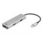 ACT USB-C 4K kelių prievadų adapteris 2 HDMI monitoriams, USB-A duomenų prievadas
